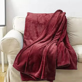Red AC Dyed Funnel Blanket in Coral Fleece